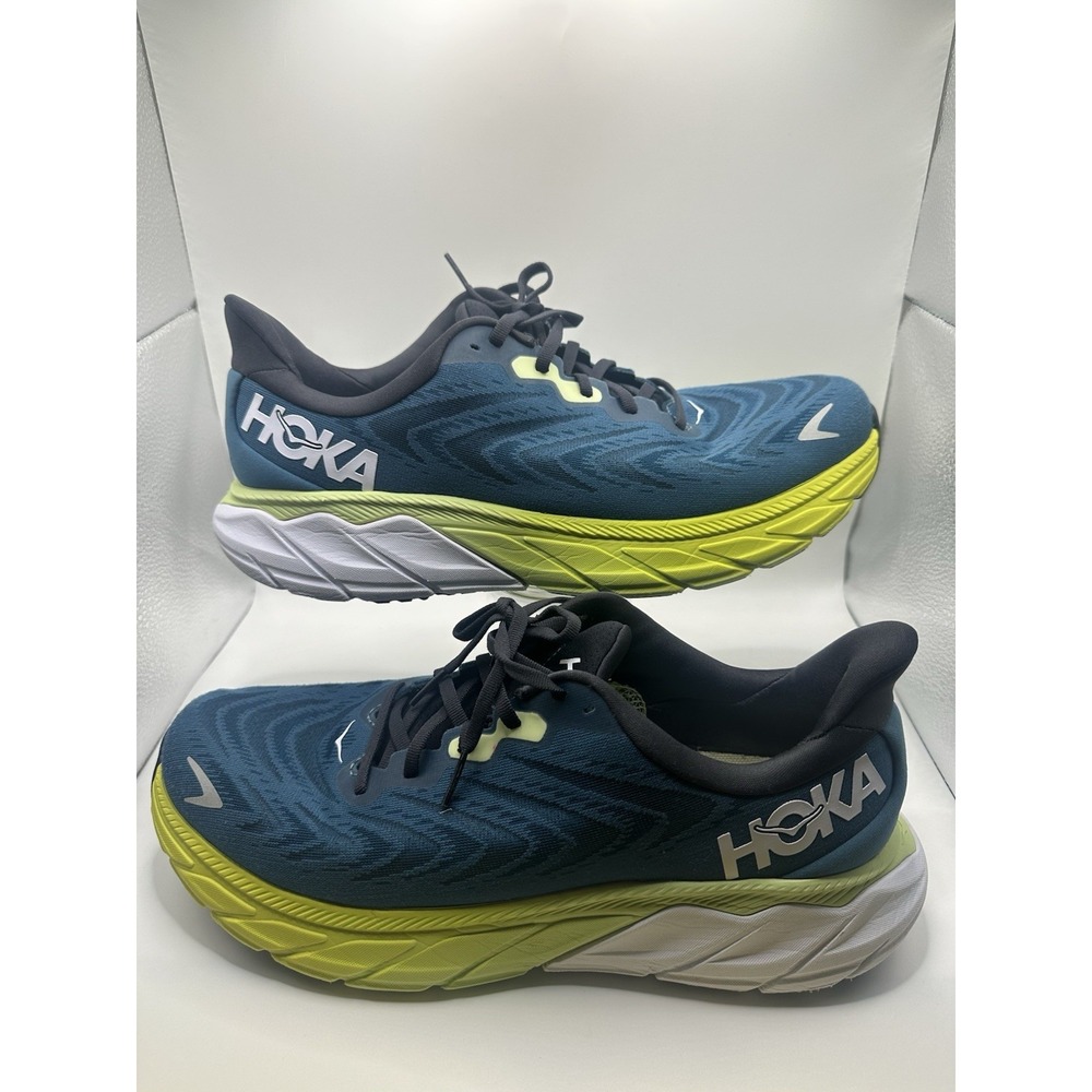 HOKA One One‎ Arahi 6 Running Shoes Blue Graphite/ Blue Coral, Men's US 11
